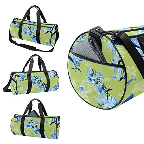 ASDFSD Bolsa de deporte de deporte para hombres y mujeres, para baile, viajes, fin de semana, flores en el arte