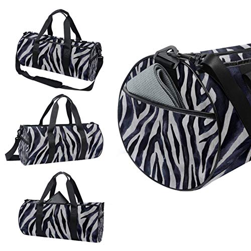 ASDFSD Bolsa de deporte de leopardo gris bolsa de gimnasio mediana bolsa de viaje bolsa de fitness deporte equipo bolsa de equipo