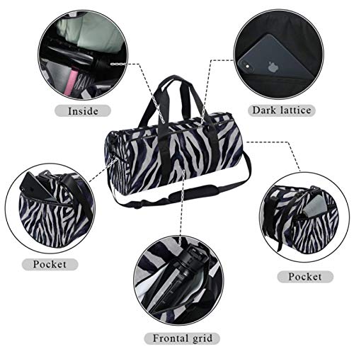 ASDFSD Bolsa de deporte de leopardo gris bolsa de gimnasio mediana bolsa de viaje bolsa de fitness deporte equipo bolsa de equipo ASDFSD Bolsa de deporte de leopardo gris bolsa de gimnasio mediana bolsa de viaje bolsa de fitness deporte equipo bolsa de equipo