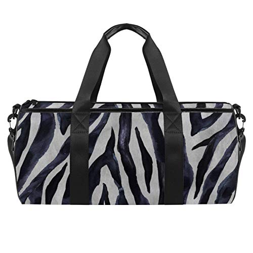 ASDFSD Bolsa de deporte de leopardo gris bolsa de gimnasio mediana bolsa de viaje bolsa de fitness deporte equipo bolsa de equipo