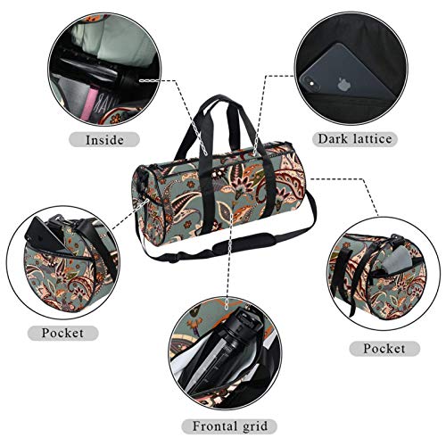 ASDFSD Bolsa de deporte para gimnasio, bolsa de viaje mediana para fitness, equipo de deporte, bolsa de equipo artístico de flores ASDFSD Bolsa de deporte para gimnasio, bolsa de viaje mediana para fitness, equipo de deporte, bolsa de equipo artístico de flores