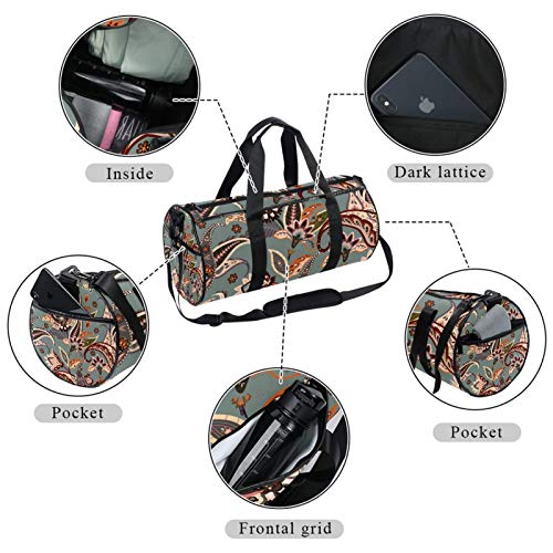 ASDFSD Bolsa de deporte para gimnasio, bolsa de viaje mediana para fitness, equipo de deporte, bolsa de equipo artístico de flores