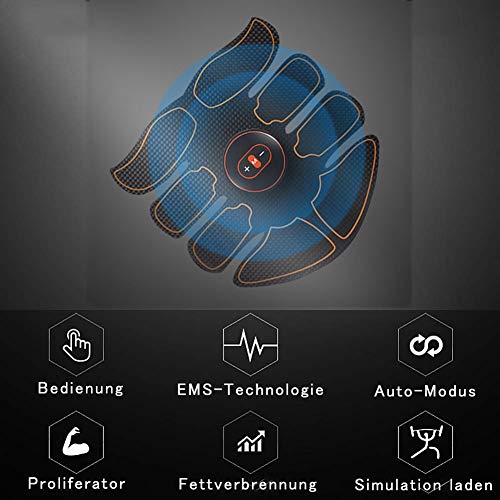 ASIAKK Electroestimulador Muscular Abdominales Cinturón, Masajeador Eléctrico Cinturón, Abdomen/Brazo Piernas/Cintura Entrenador Muscular ASIAKK Electroestimulador Muscular Abdominales Cinturón, Masajeador Eléctrico Cinturón, Abdomen/Brazo Piernas/Cintura Entrenador Muscular