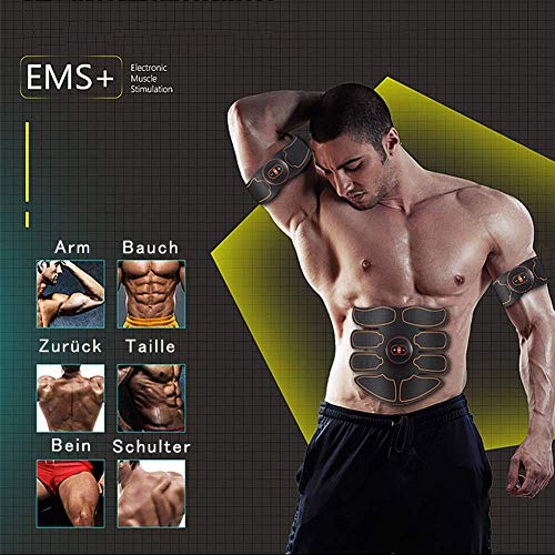 ASIAKK Electroestimulador Muscular Abdominales Cinturón, Masajeador Eléctrico Cinturón, Abdomen/Brazo Piernas/Cintura Entrenador Muscular ASIAKK Electroestimulador Muscular Abdominales Cinturón, Masajeador Eléctrico Cinturón, Abdomen/Brazo Piernas/Cintura Entrenador Muscular