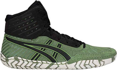 ASICS Aggressor 4 - Zapatos de lucha para hombre, 6,5 m, color verde cedro/negro