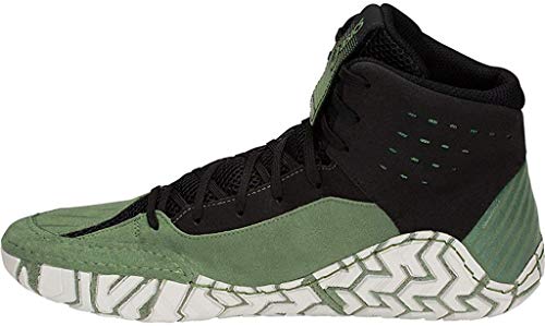 ASICS Aggressor 4 - Zapatos de lucha para hombre, 6,5 m, color verde cedro/negro