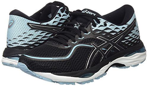 Asics Gel-Cumulus 19, Zapatillas de Running para Mujer, Multicolor (Black/Porcelain Blue/White 9014), 37 EU Asics Gel-Cumulus 19, Zapatillas de Running para Mujer, Multicolor (Black/Porcelain Blue/White 9014), 37 EU