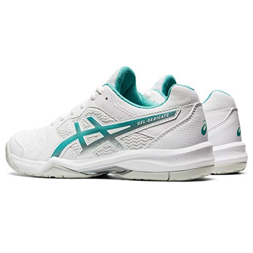 ASICS Gel-Dedicate 6, Zapatos de Tenis Mujer, White Techno Cyan, 39 EU ASICS Gel-Dedicate 6, Zapatos de Tenis Mujer, White Techno Cyan, 39 EU