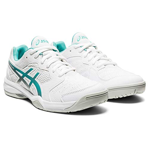 ASICS Gel-Dedicate 6, Zapatos de Tenis Mujer, White Techno Cyan, 39 EU
