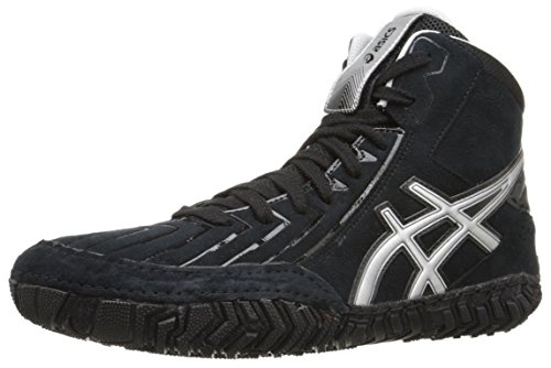 ASICS Zapato de lucha libre Aggressor 3 para mujer, negro (Negro/Plateado), 46 EU