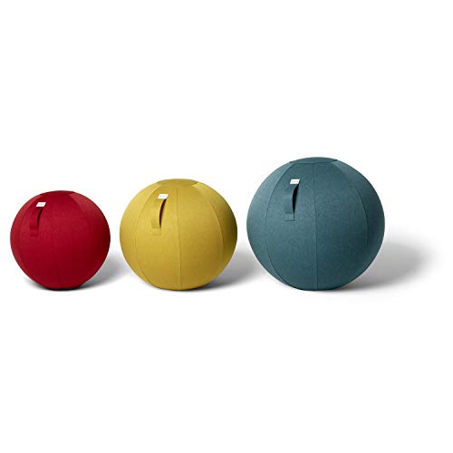 Asiento de plástico en forma de pelota, tela, mostaza, 70cm - 75cm