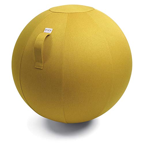 Asiento de plástico en forma de pelota, tela, mostaza, 70cm - 75cm