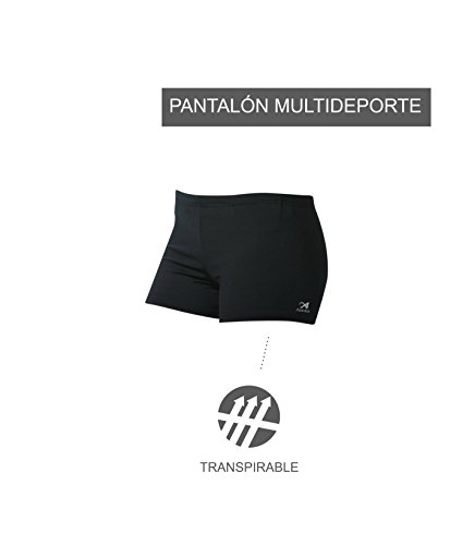 Asioka 113/15N Pantalón Corto Deportivo, Niñas, Negro, XS (12-14)