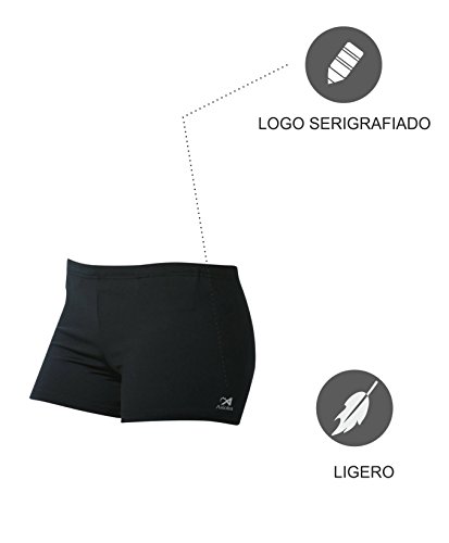 Asioka 113/15N Pantalón Corto Deportivo, Niñas, Negro, XS (12-14)