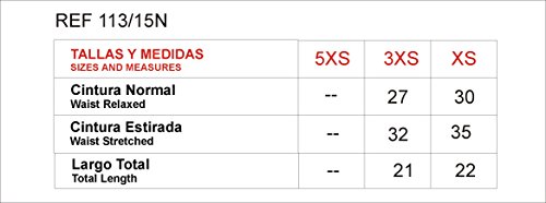 Asioka 113/15N Pantalón Corto Deportivo, Niñas, Negro, XS (12-14)