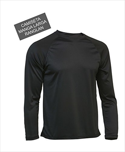 Asioka 300/14 Camiseta Deportiva de Manga Larga, Unisex Adulto, Negro, S