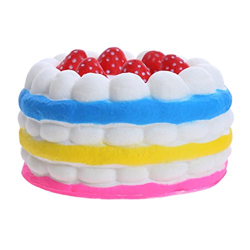Asiright Jumbo Rainbow Fresa cumpleaños crema tarta lenta aroma a aroma