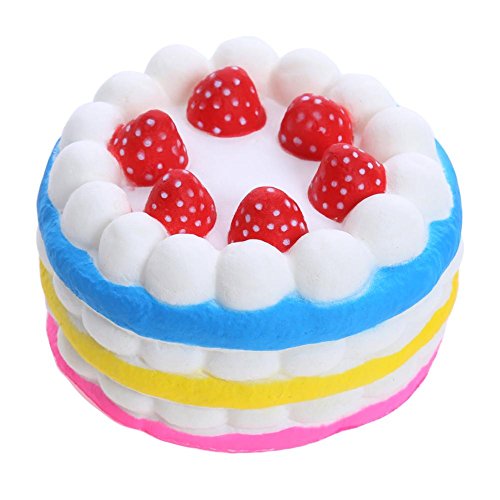 Asiright Jumbo Rainbow Fresa cumpleaños crema tarta lenta aroma a aroma