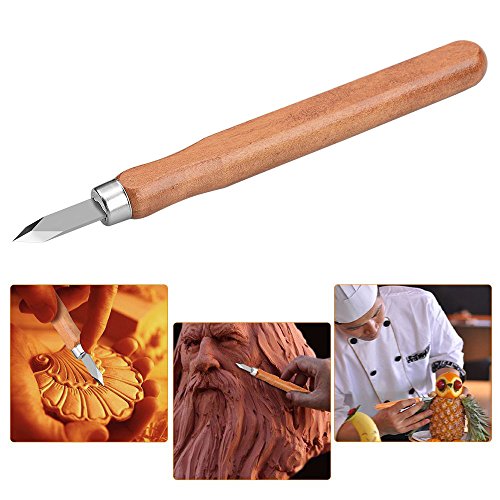 ASIV 12 Piezas Cinceles para Madera hechos de acero carbón de SK2 - Escultura de cinceles, cuchillo de trinchar hecho a mano para DIY mango de madera de herramientas Wax Carving