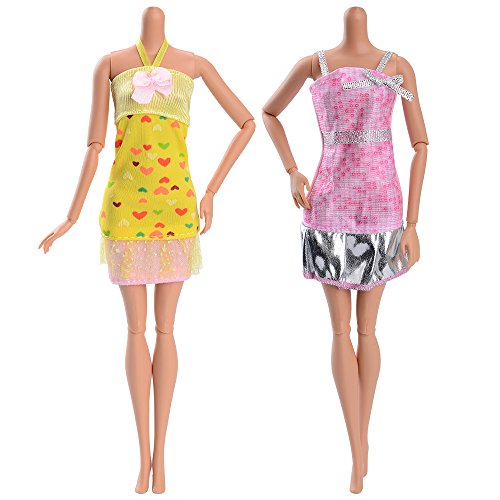 Asiv 20 Piezas Ropa y Zapatos para MuƱeca Doll - 10 Piezas Mini Falda de Moda y 10 Pares de Zapatos para Regalo de NiƱa Asiv 20 Piezas Ropa y Zapatos para MuƱeca Doll - 10 Piezas Mini Falda de Moda y 10 Pares de Zapatos para Regalo de NiƱa