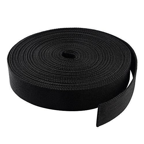 ASIV Correa de Nylon multifunción de 10 metros para Senderismo al aire libre, Embalaje, DIY, artesanía - Negro ASIV Correa de Nylon multifunción de 10 metros para Senderismo al aire libre, Embalaje, DIY, artesanía - Negro