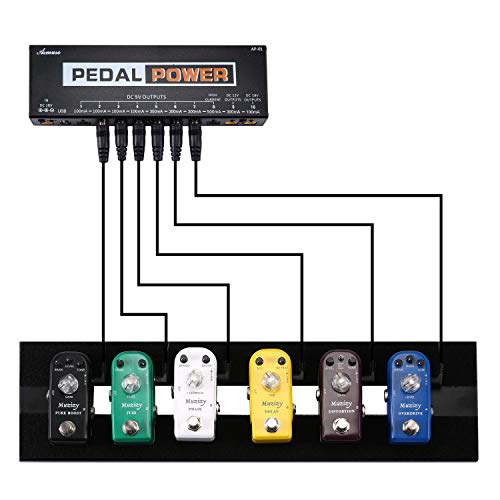 Asmuse Fuente de Alimentación Pedal Guitarra Electrica adaptador 9v Effect Pedal Power Supply Electrico Guitarra Power