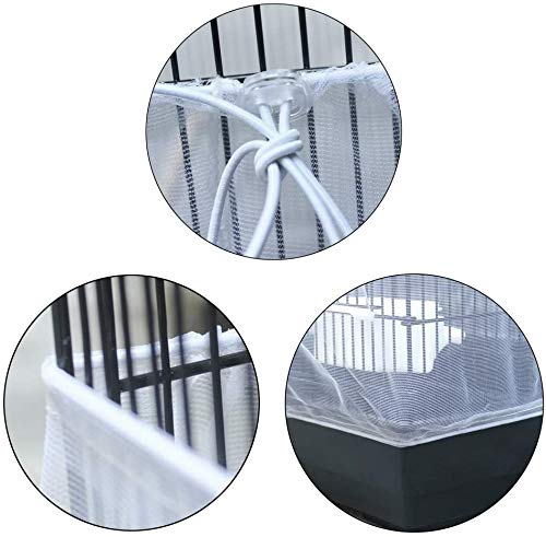 ASOCEA Jaula de pájaros extra grande con protección universal para jaula de pájaros, red de malla de nailon para loros, periquitos, guacamayos, tortolitos, color gris africano (no incluye jaula) ASOCEA Jaula de pájaros extra grande con protección universal para jaula de pájaros, red de malla de nailon para loros, periquitos, guacamayos, tortolitos, color gris africano (no incluye jaula)