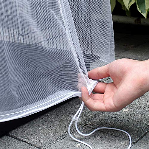 ASOCEA Jaula de pájaros extra grande con protección universal para jaula de pájaros, red de malla de nailon para loros, periquitos, guacamayos, tortolitos, color gris africano (no incluye jaula) ASOCEA Jaula de pájaros extra grande con protección universal para jaula de pájaros, red de malla de nailon para loros, periquitos, guacamayos, tortolitos, color gris africano (no incluye jaula)
