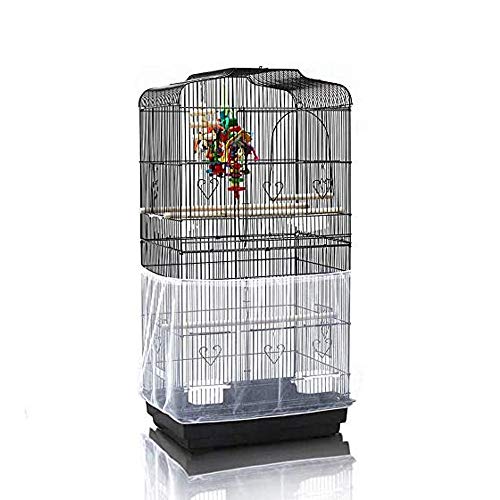 ASOCEA Jaula de pájaros extra grande con protección universal para jaula de pájaros, red de malla de nailon para loros, periquitos, guacamayos, tortolitos, color gris africano (no incluye jaula) ASOCEA Jaula de pájaros extra grande con protección universal para jaula de pájaros, red de malla de nailon para loros, periquitos, guacamayos, tortolitos, color gris africano (no incluye jaula)