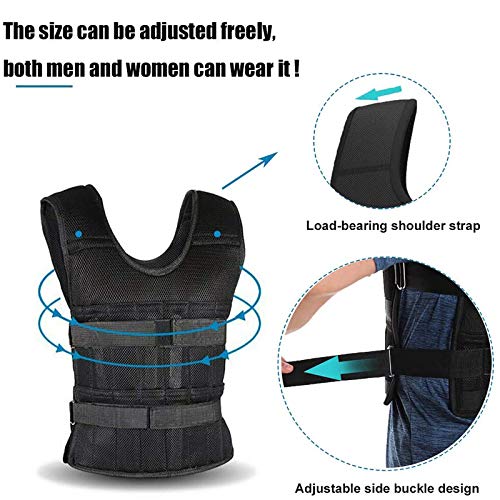 Asolym Chaleco Peso Ajustable Chaleco Soporte Peso para Correr, 15 kg Chaleco Peso de Entrenamiento Fuerza Ajustable para Entrenamiento Fitness Hombres Mujeres Correr Ejercicio Entrenamiento Fuerza Asolym Chaleco Peso Ajustable Chaleco Soporte Peso para Correr, 15 kg Chaleco Peso de Entrenamiento Fuerza Ajustable para Entrenamiento Fitness Hombres Mujeres Correr Ejercicio Entrenamiento Fuerza