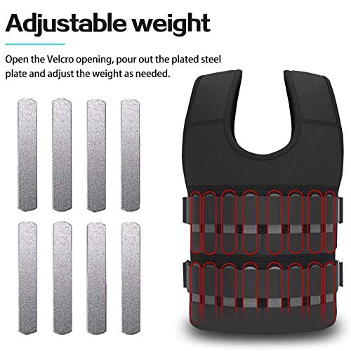Asolym Chaleco Peso Ajustable Chaleco Soporte Peso para Correr, 15 kg Chaleco Peso de Entrenamiento Fuerza Ajustable para Entrenamiento Fitness Hombres Mujeres Correr Ejercicio Entrenamiento Fuerza Asolym Chaleco Peso Ajustable Chaleco Soporte Peso para Correr, 15 kg Chaleco Peso de Entrenamiento Fuerza Ajustable para Entrenamiento Fitness Hombres Mujeres Correr Ejercicio Entrenamiento Fuerza