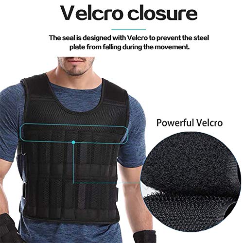 Asolym Chaleco Peso Ajustable Chaleco Soporte Peso para Correr, 15 kg Chaleco Peso de Entrenamiento Fuerza Ajustable para Entrenamiento Fitness Hombres Mujeres Correr Ejercicio Entrenamiento Fuerza Asolym Chaleco Peso Ajustable Chaleco Soporte Peso para Correr, 15 kg Chaleco Peso de Entrenamiento Fuerza Ajustable para Entrenamiento Fitness Hombres Mujeres Correr Ejercicio Entrenamiento Fuerza