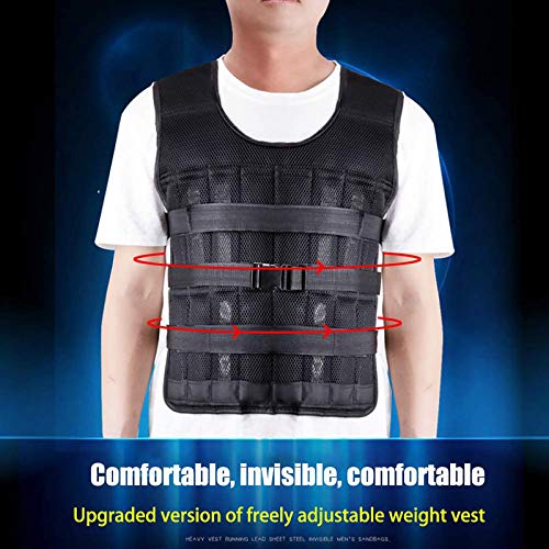 Asolym Chalecos Peso Ajustable, Chaleco Peso de 20 a 40 kg, Chaqueta Entrenamiento Fuerza para Entrenamiento Velocidad, Entrenamiento Funcional, Levantamiento Pesas, Levantamiento Pesas y Dominadas Asolym Chalecos Peso Ajustable, Chaleco Peso de 20 a 40 kg, Chaqueta Entrenamiento Fuerza para Entrenamiento Velocidad, Entrenamiento Funcional, Levantamiento Pesas, Levantamiento Pesas y Dominadas