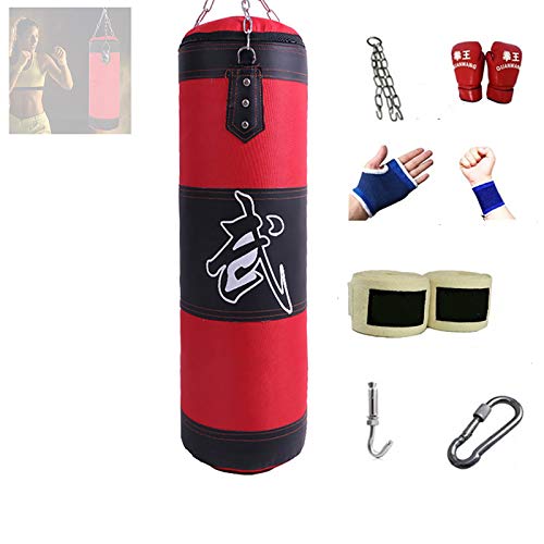 Asolym Saco de Boxeo Pesado sin Relleno, Saco de Boxeo Muay Thai sin Relleno, Saco de Boxeo Entrenamiento Físico Entrenamiento Físico, Kick Boxing, Saco de Arena,60cm