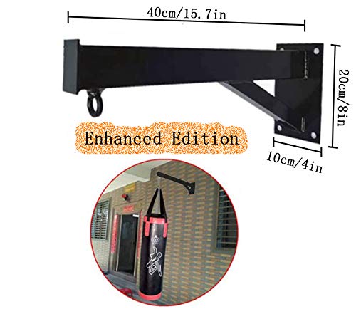 Asolym Saco De Perchas De Montaje En Pared De Acero Pesado, Triángulo De Soporte De Carga Diseño Boxeo Puñetazo Bolsa con Soporte De Montaje Completa Tornillo,40cm