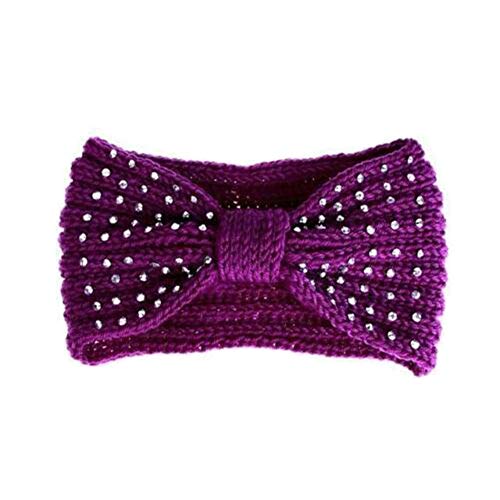 ASR Diadema de punto de ganchillo para mujer, para patinar, correr, caminar, clase, entrenar, ir de compras, esquiar, viajar. Cinta decorativa para el pelo (J) ASR Diadema de punto de ganchillo para mujer, para patinar, correr, caminar, clase, entrenar, ir de compras, esquiar, viajar. Cinta decorativa para el pelo (J)