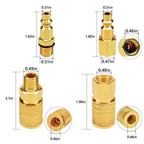 astarye Conector de Aire Conector de Aire Conector, Kit de 1/4 NPT Conector de Aire 12 Unidades de Tipo Industrial D Conector