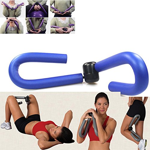 ASUMAN Thigh Master Fitness - Máquina de ejercicio para cuerpo, piernas, brazos, musculares, equipo de gimnasio en casa, modelador de piernas, color azul