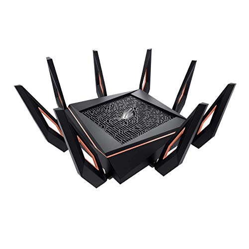 ASUS GT-AX11000 ROG Rapture - Router Gaming Tri-Banda AX11000 Gigabit (Triple VLAN, Compatible PS5, Aura RGB, 2.5G gaming port, AiProtection Pro, Adaptive QoS, soporte Ai-Mesh)