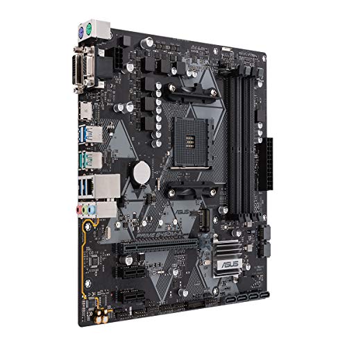 ASUS PRIME B450M-A - Placa base AMD AM4 mATX con conector Aura Sync RGB, DDR4 3200 MHz, M.2, HDMI 2.0b, SATA 6 Gbps y USB 3.1 Gen. 2, soporta Ryzen 3000