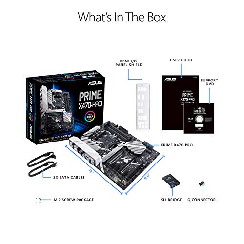 Asus PRIME X470-PRO AMD AM4 X470 ATX - Placa con M.2 heatsink, DDR4 3600MHz, dual M.2, HDMI, SATA 6Gbps y USB 3.1 Gen 2 conector panel frontal Asus PRIME X470-PRO AMD AM4 X470 ATX - Placa con M.2 heatsink, DDR4 3600MHz, dual M.2, HDMI, SATA 6Gbps y USB 3.1 Gen 2 conector panel frontal