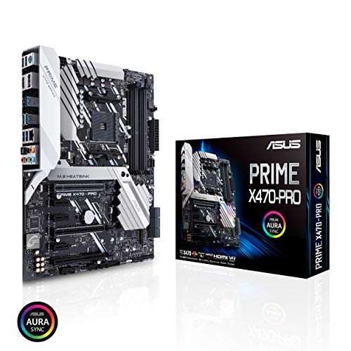 Asus PRIME X470-PRO AMD AM4 X470 ATX - Placa con M.2 heatsink, DDR4 3600MHz, dual M.2, HDMI, SATA 6Gbps y USB 3.1 Gen 2 conector panel frontal