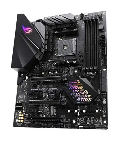 ASUS ROG STRIX B450-F GAMING - Placa base de gaming ATX AMD AM4 B450 con soporte DDR4 3200 MHz, SATA 6 Gbps, HDMI 2.0, dos M.2 NVMe, USB 3.1 Gen. 2 e iluminación Aura Sync RGB LED, soporta Ryzen 3000