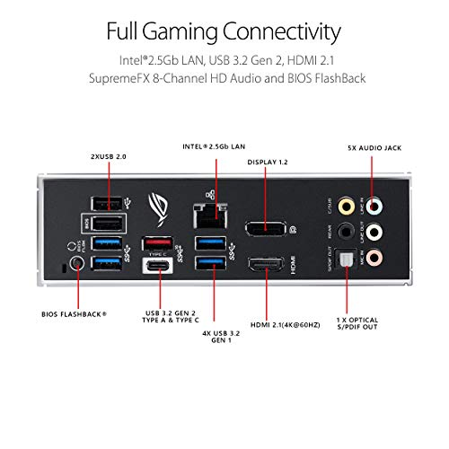 ASUS ROG Strix B550-F Gaming AMD AM4 Zen 3 Ryzen 5000 y 3ª generación Ryzen ATX placa base para juegos (PCIe 4.0, 2.5 Gb LAN, BIOS Flashback, HDMI 2.1, direccionable Gen 2 RGB Header y Aura Sync) ASUS ROG Strix B550-F Gaming AMD AM4 Zen 3 Ryzen 5000 y 3ª generación Ryzen ATX placa base para juegos (PCIe 4.0, 2.5 Gb LAN, BIOS Flashback, HDMI 2.1, direccionable Gen 2 RGB Header y Aura Sync)