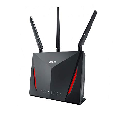 ASUS RT-AC86U- Router Gaming AC2900 Doble Banda Gigabit (Adaptive QoS, USB 2.0 & 3.0, MU-MIMO, soporta Ai-Mesh Wifi)