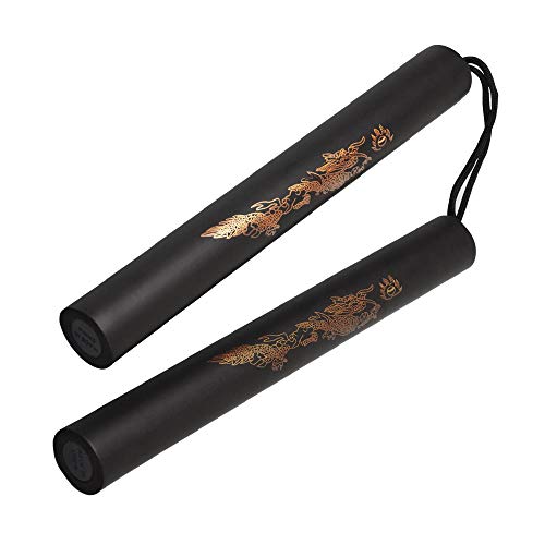 Asuthink Nunchakus de Cuerda para Artes Marciales, Nunchakus de gomaespuma Martial Art Sticks Espuma de Seguridad Nunchakus para niños, Adultos y Principiantes