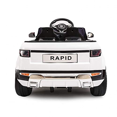 ATAA Coche eléctrico para niños con Mando Range Rapid 12v con Mando Estilo evoque - Blanco ATAA Coche eléctrico para niños con Mando Range Rapid 12v con Mando Estilo evoque - Blanco