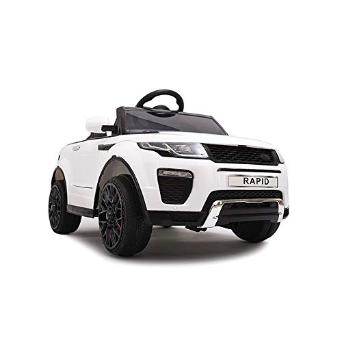 ATAA Coche eléctrico para niños con Mando Range Rapid 12v con Mando Estilo evoque - Blanco ATAA Coche eléctrico para niños con Mando Range Rapid 12v con Mando Estilo evoque - Blanco