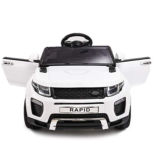 ATAA Coche eléctrico para niños con Mando Range Rapid 12v con Mando Estilo evoque - Blanco ATAA Coche eléctrico para niños con Mando Range Rapid 12v con Mando Estilo evoque - Blanco