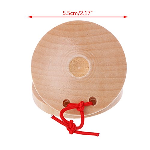 ATATMOUNT Castañuelas de Madera Percusión de Madera Flamenco Instrumento Musical Niños Juguetes para niños